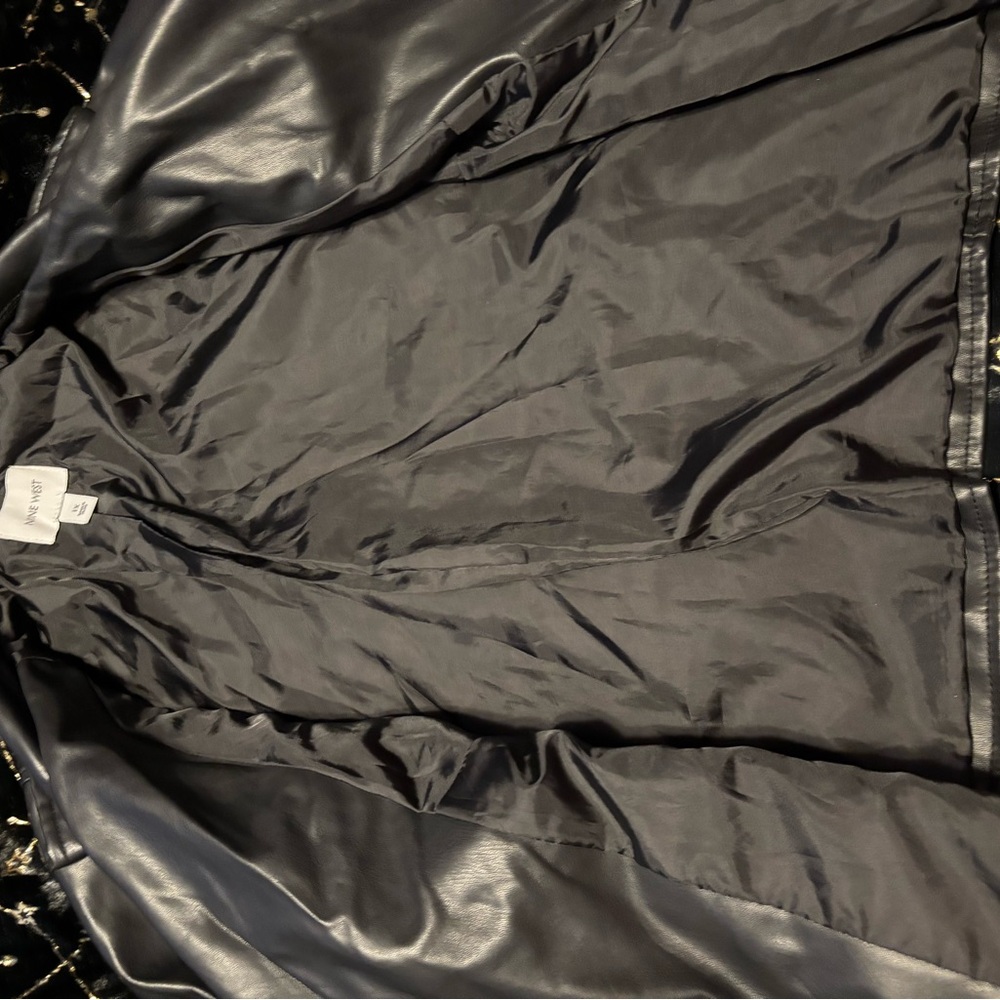 Black Leather Nine West Jacket - Picture 5 of 13